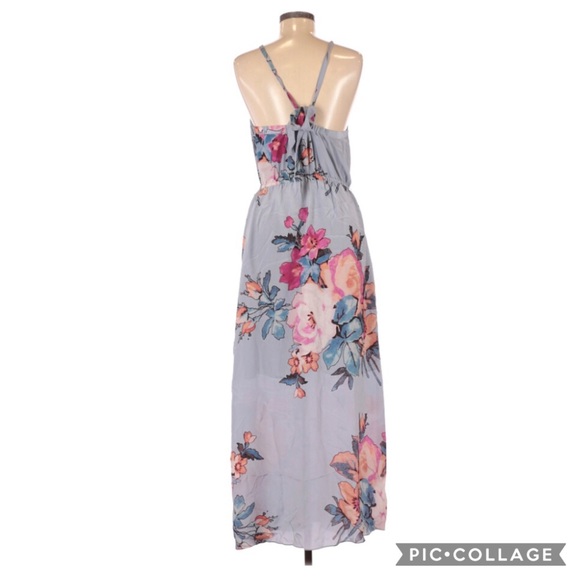 Anthro Leifsdottir Silk Floral Lilac Maxi Dress - Picture 2 of 3